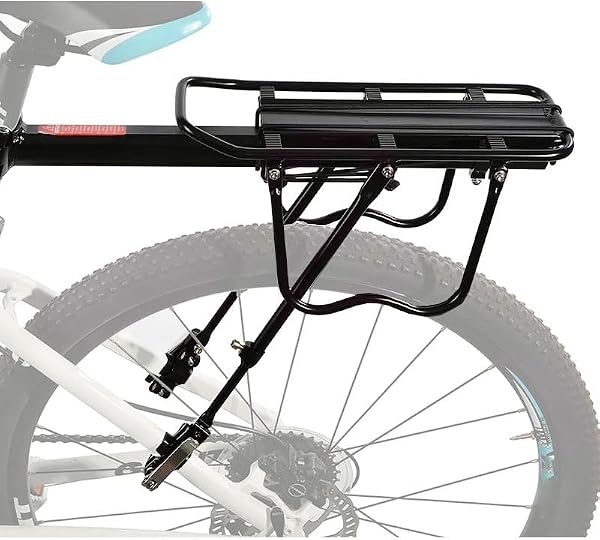 Bagageiro Traseiro para Bicicleta em Alumínio Suporta até 50kg com Engate Rápido para Alforje