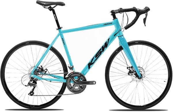 Bicicleta Aluminio Aro 700 Speed/Gravel KSW Road 18 Velocidades 2x9v Freio a Disco