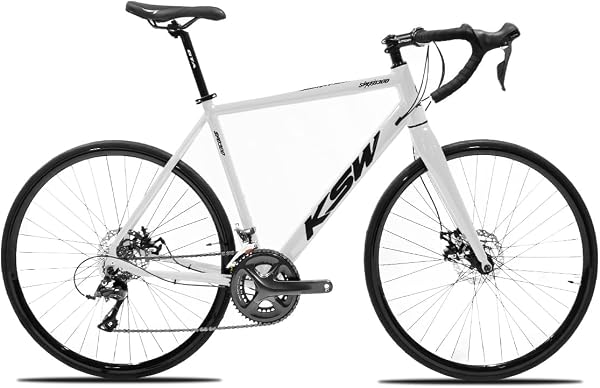 Bicicleta Aluminio Aro 700 Speed Road KSW Grupo 18 Marchas 2x9V Sistema STI Freio a Disco