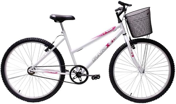 Bicicleta Aro 26 Feminina Mono Saidx Sem Marcha Com Cesta (Branca)