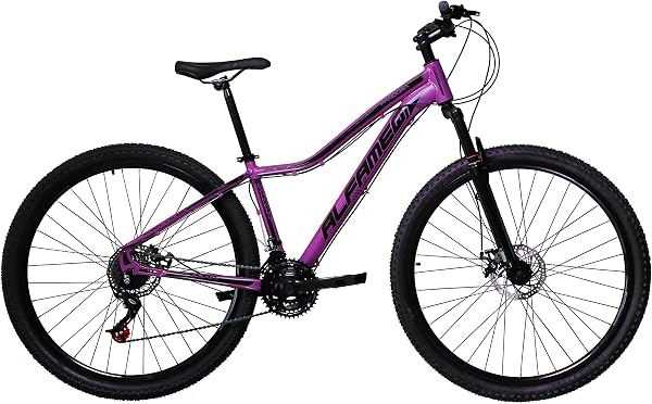 Bicicleta Aro 29 Alfameq Pandora Feminina Alumínio 21v Freio A Disco Garfo com Suspensão (17, Lilás)