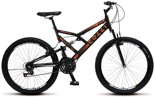 Bicicleta Colli GPS 148 Aro 26 com Dupla Suspensão, Freios V-Brake, 21 Marchas