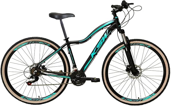 Bicicleta Feminina Aro 29 KSW Mwza 24v Freio a Disco Garfo com Suspensão Alumínio