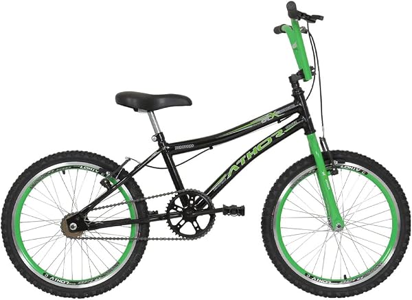Bicicleta Infantil Aro 20 ATX Athor Tipo BMX (Preto e Verde)
