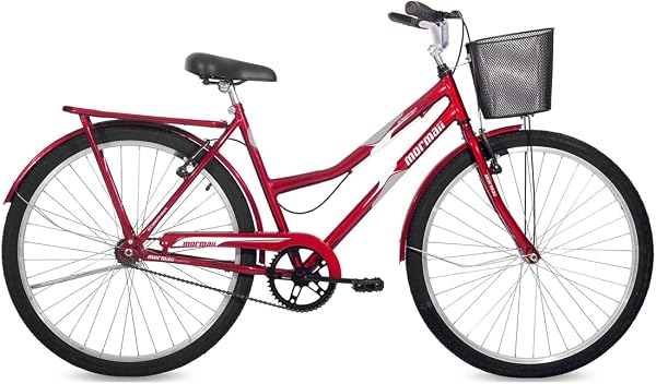 Bicicleta Mormaii Aro 26 1V Soberana c/Cesta Vermelha
