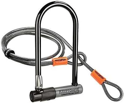 Cadeado Kryptonite KryptoLok Série 2 Padrão Heavy Duty U-lock com Cabo Flexível de 1,2 m