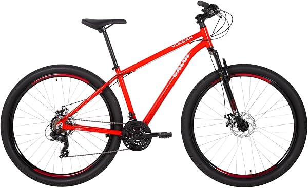 Caloi Bicicleta Vulcan, Aro 29, Tamanho 17, Câmbio Shimano 21 Velocidades, Vermelha