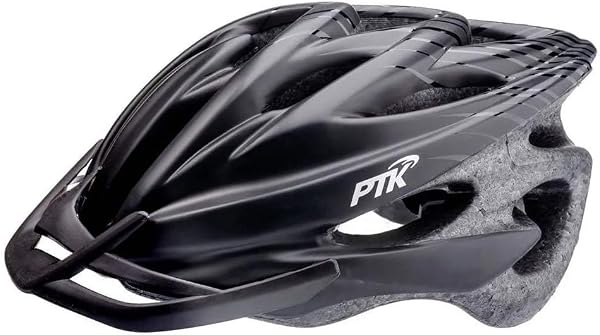 Capacete Ciclismo MTB PTK Runner Grafite/Preto com Regulagem