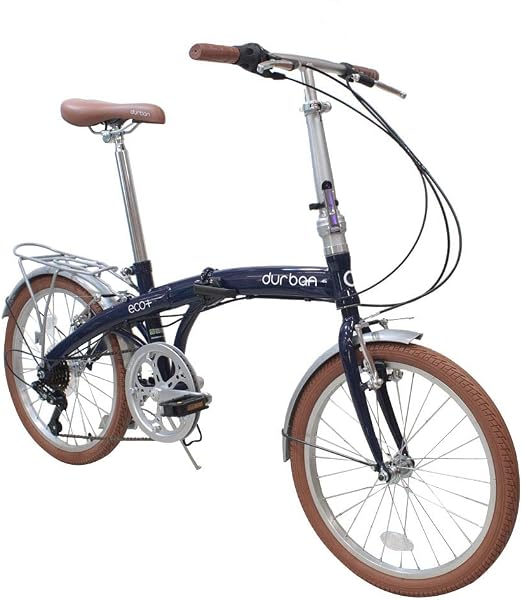 Durban Bicicleta Eco+ Dobrável, Azul, 6 Marchas, Aro 20