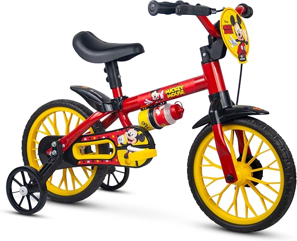Nathor Bicicleta Infantil Aro 12 Mickey com Rodinhas